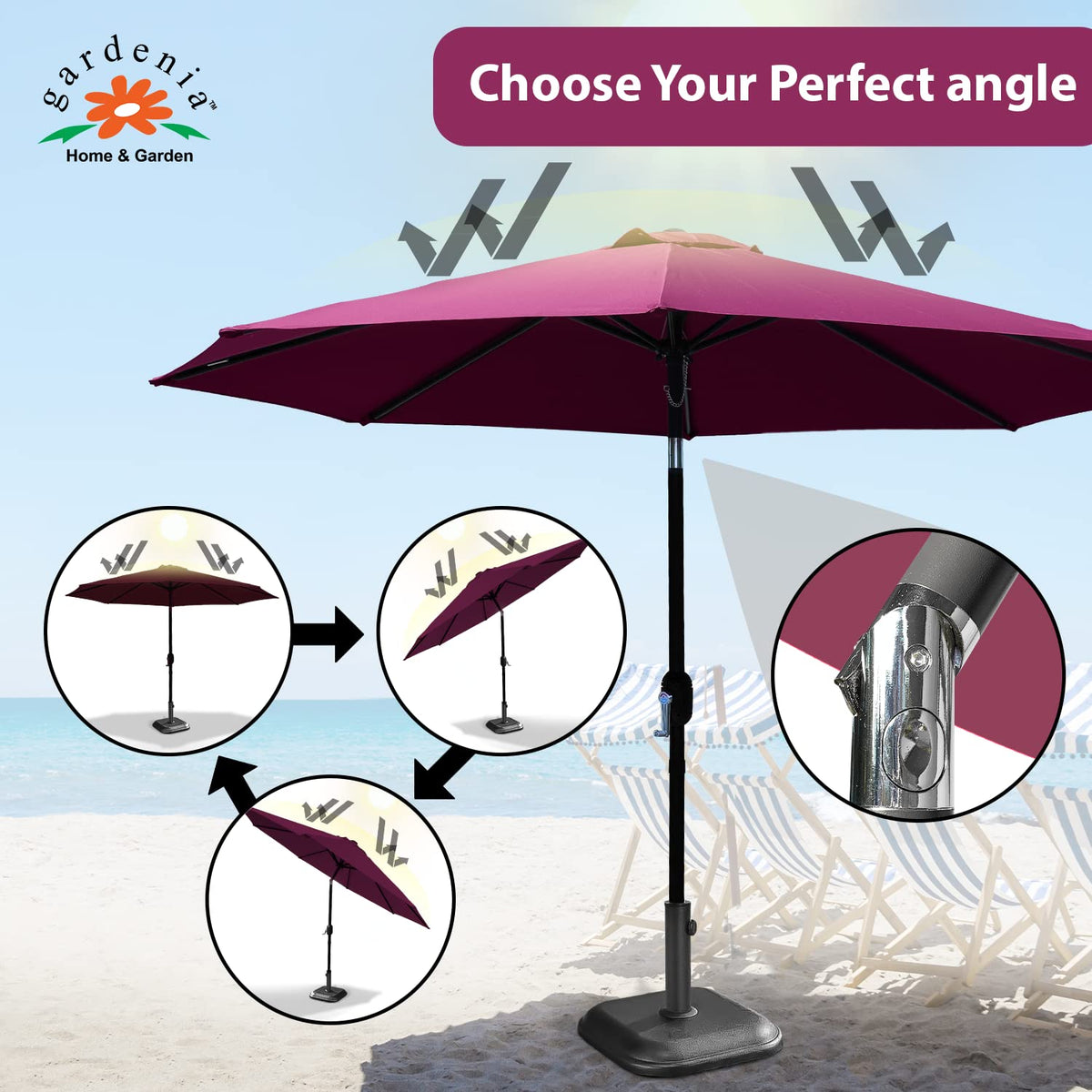 11 ft Umbrella - Maroon