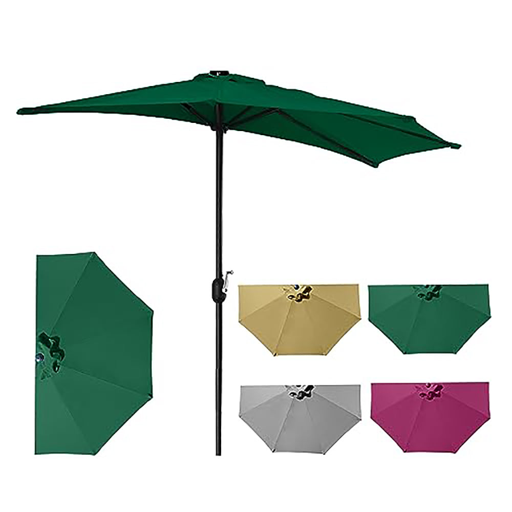 9ft Half Patio Umbrella- Green