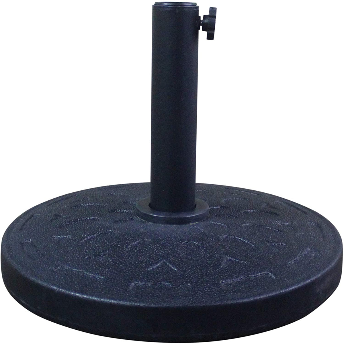 Patio Umbrella Base Stand Solid Weight &amp; Fabrics Base Bag &amp; Umbrella Cover &amp; Holder (15 Kg, Black)