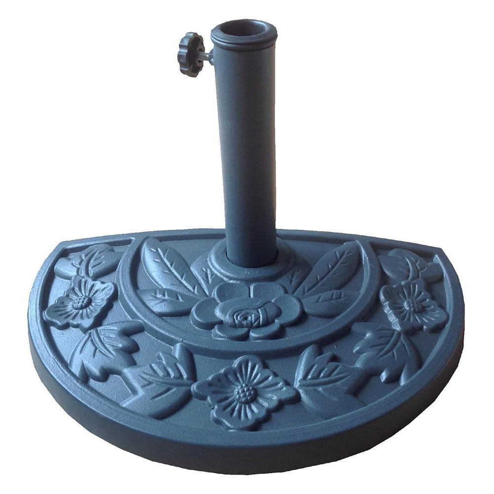 Patio Umbrella Base Stand Solid Weight - D Shaped - 10Kg Half Round