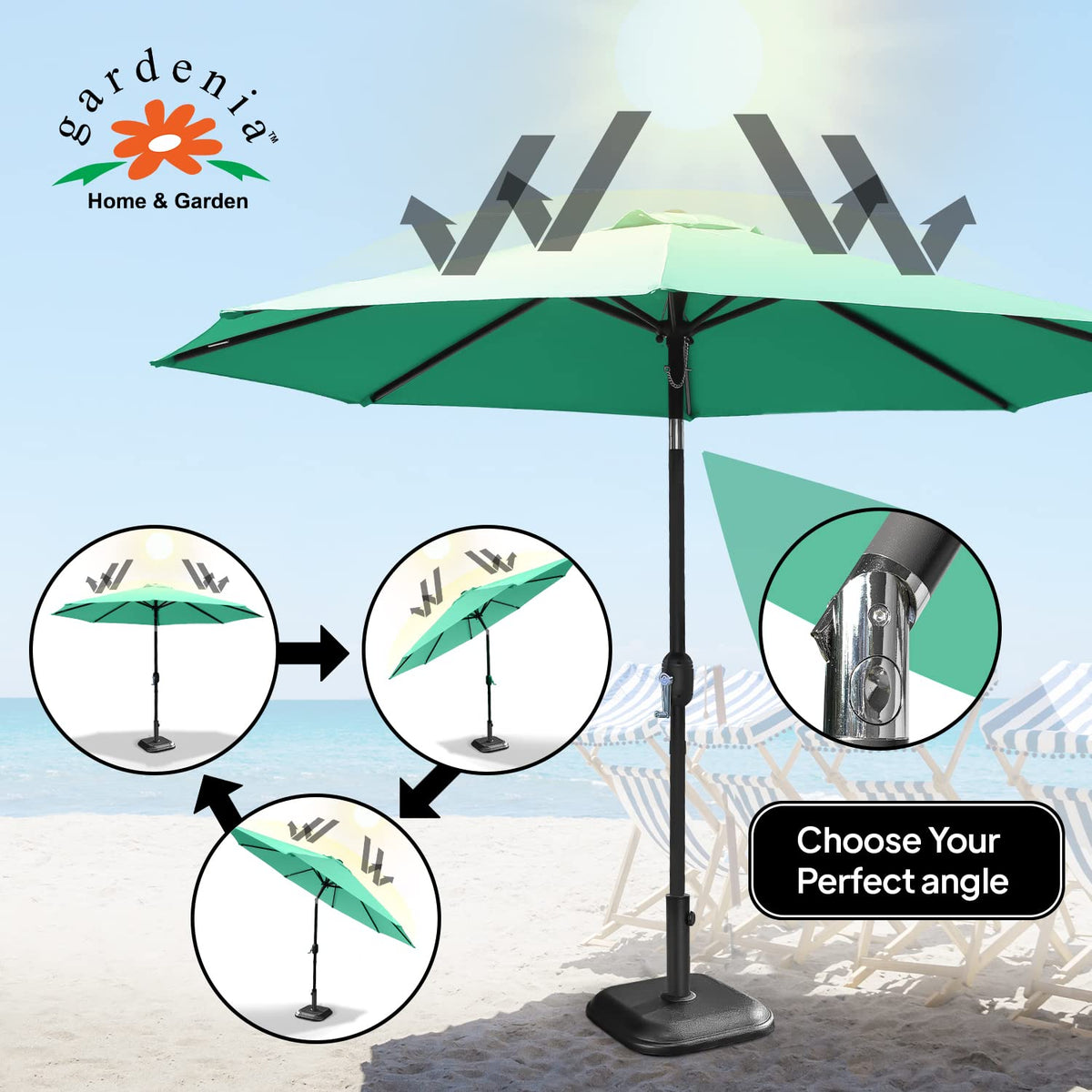 9ft Umbrella - Green