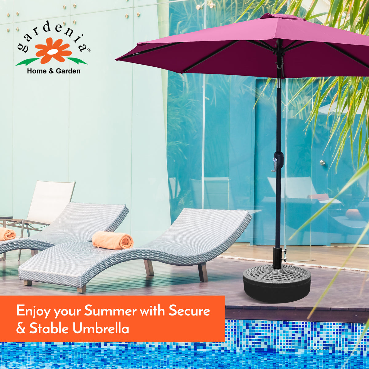 Patio Umbrella Water / Sand Fillable Base - 22L Round