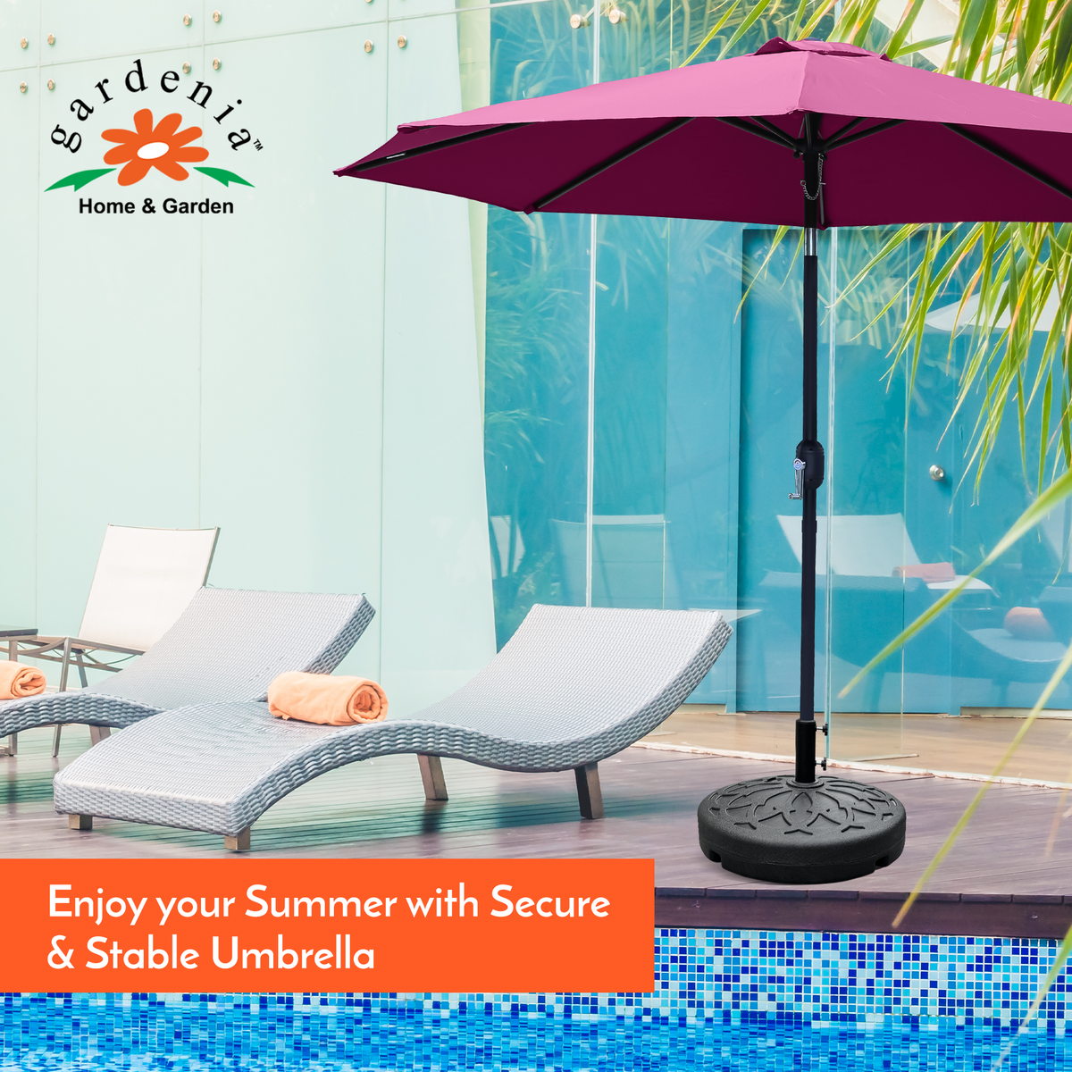 Patio Umbrella Water / Sand Fillable Base - 30L Round