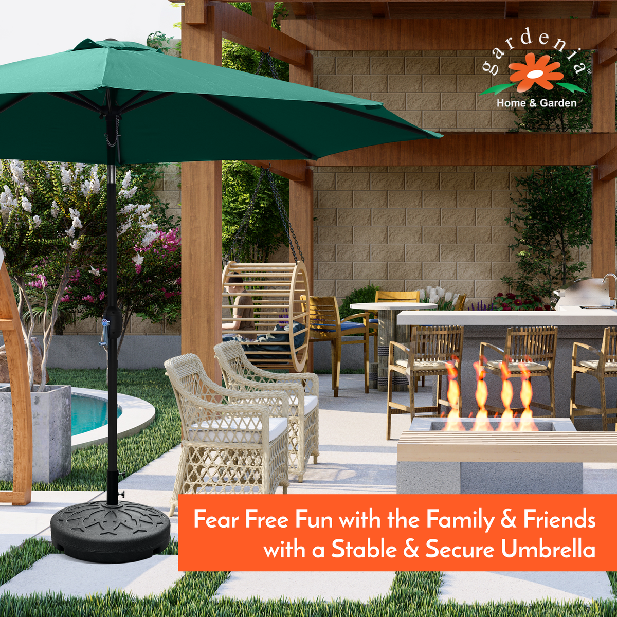 Patio Umbrella Water / Sand Fillable Base - 30L Round