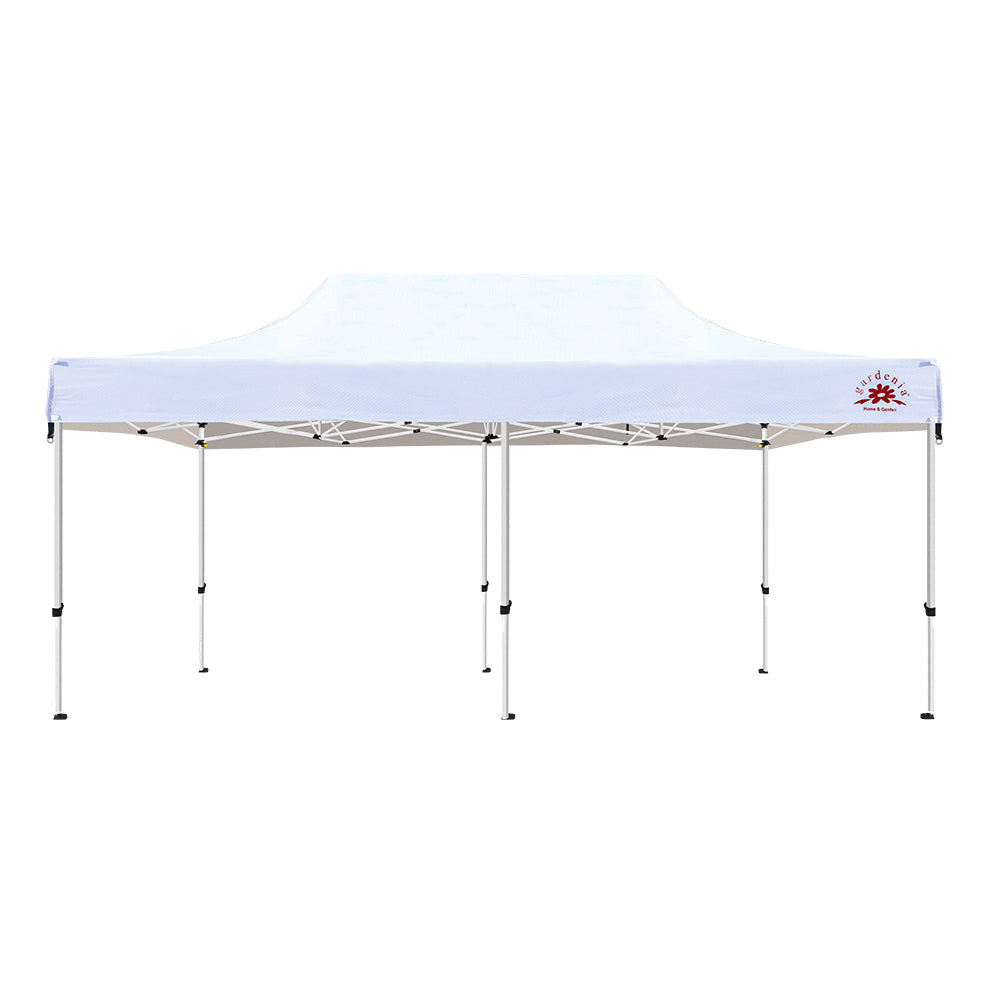 Pop up Canopy Tent Folding Gazebo Deluxe 10x20 White