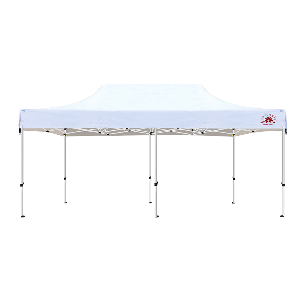 Pop up Canopy Tent Folding Gazebo Deluxe 10x20 White