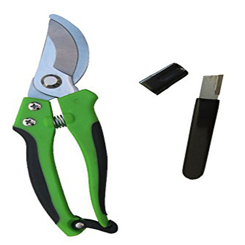 Bypass Garden Pruners 1 pc &amp; 1 Multipurpose Tungsten Carbide Tools/Blade/Knife Sharpener by GardeniaPro