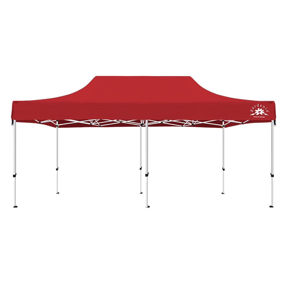 Pop up Canopy Tent Folding Gazebo Deluxe 10x20 Red