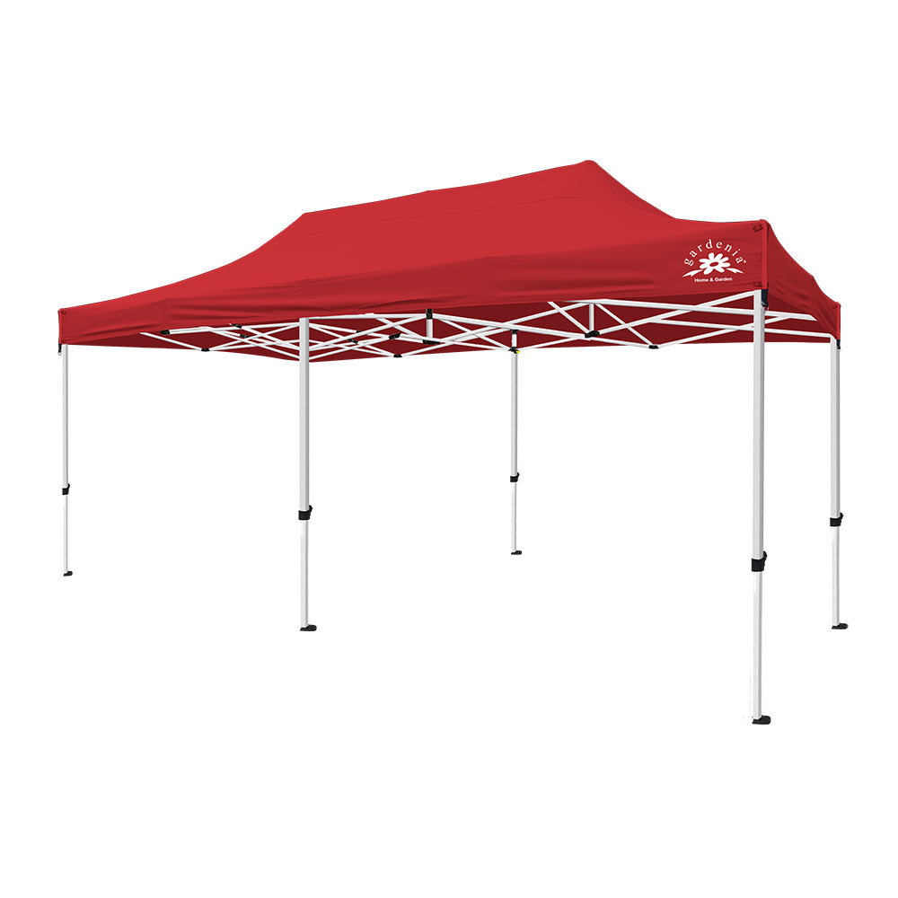 Pop up Canopy Tent Folding Gazebo Deluxe 10x20 Red