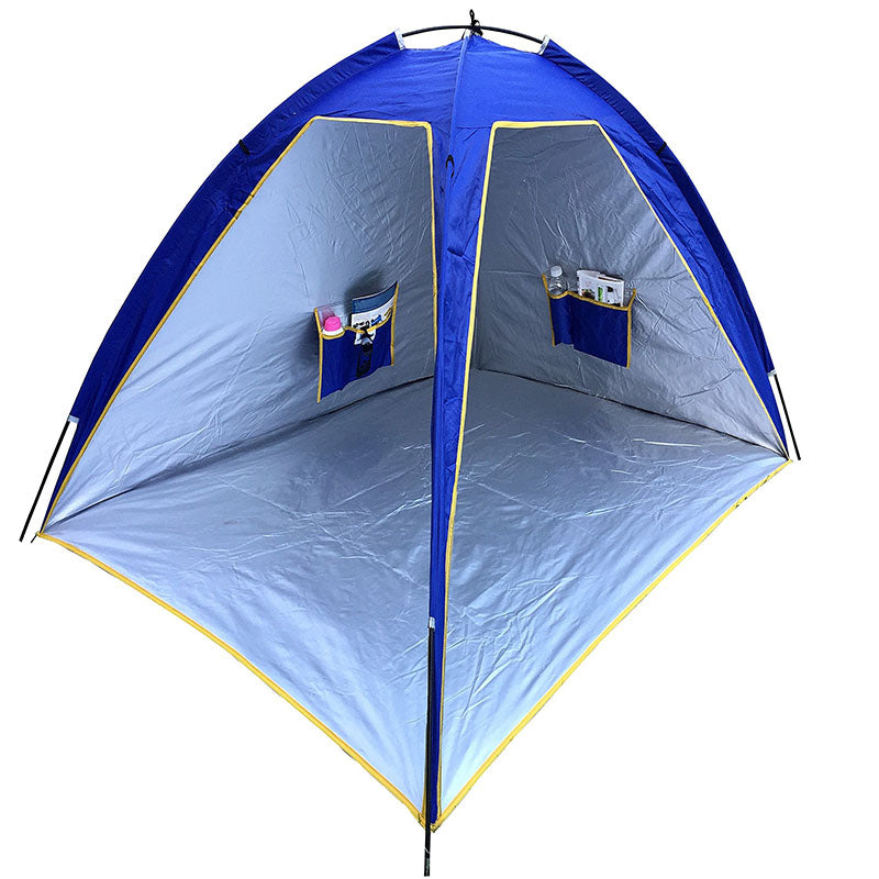 Beach Tent Quick Setup Sunshade Shelter, Silver Coated UPF 50+ with Ropes, Pegs and a Handy Carry Bag by KoolQuest