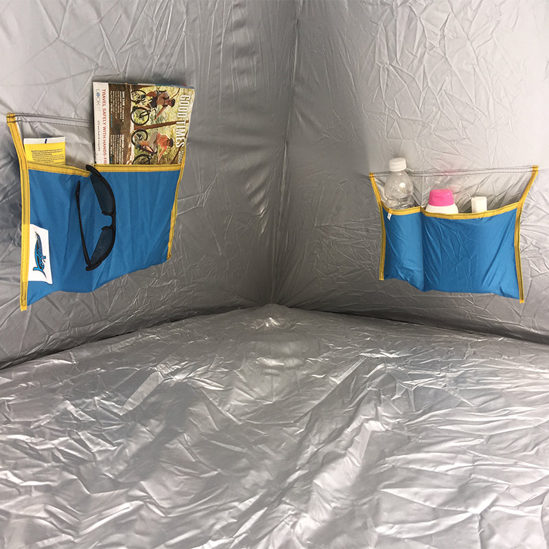 Auto Pop up Beach Shelter with Two Side Zippers &amp; 2 Fixed Panels
