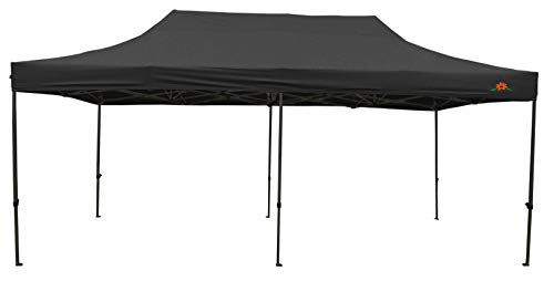 Elite Popup Gazebo 10x20 Party Tent Folding Canopy Tent with Roller Wheel Carry Bag